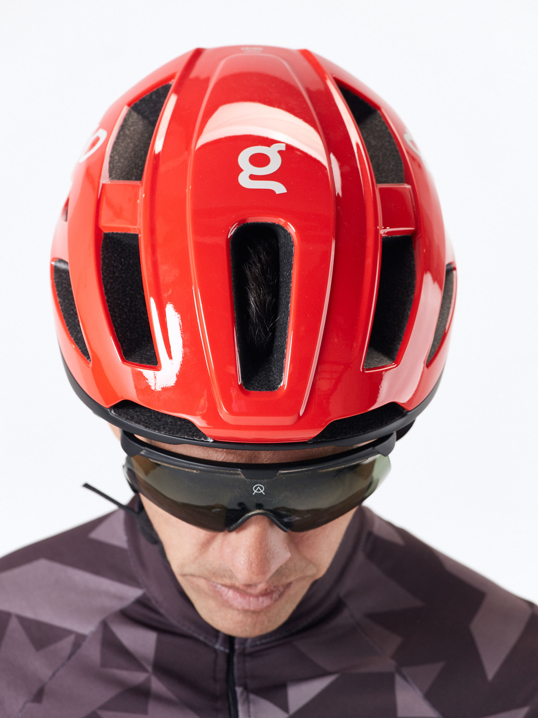 Casco GUD Sprint Solid Rojo / Brillo