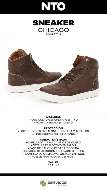 Sneaker NTO Urbanas Chicago Marrones