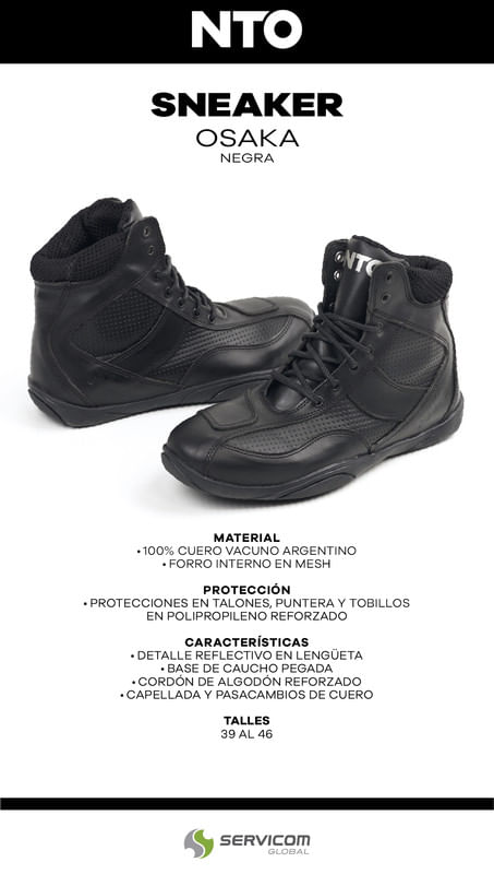 Sneaker NTO Osaka Negro