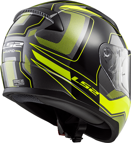 Casco LS2 353 Rapid Carrera Amarillo / Negro / Mate