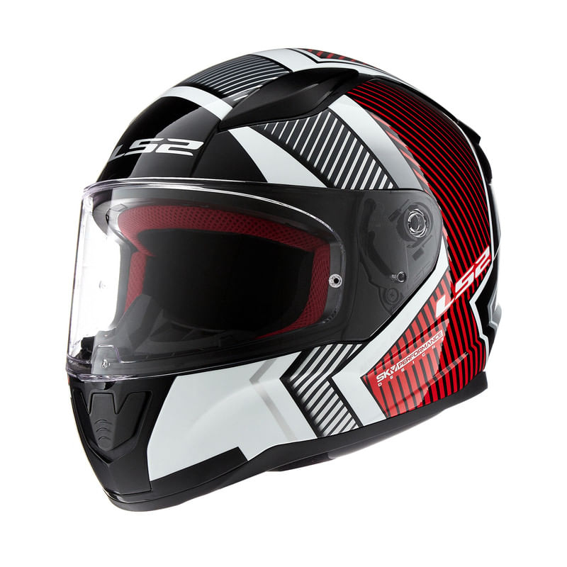 Casco LS2 353 Rapid Extra Blanco / Rojo / Brillo