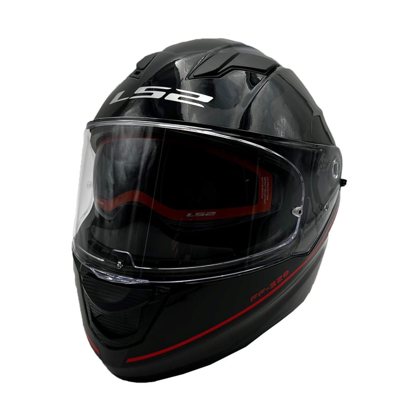 Casco LS2 320 Stream Ggio Negro / Rojo / Brillo
