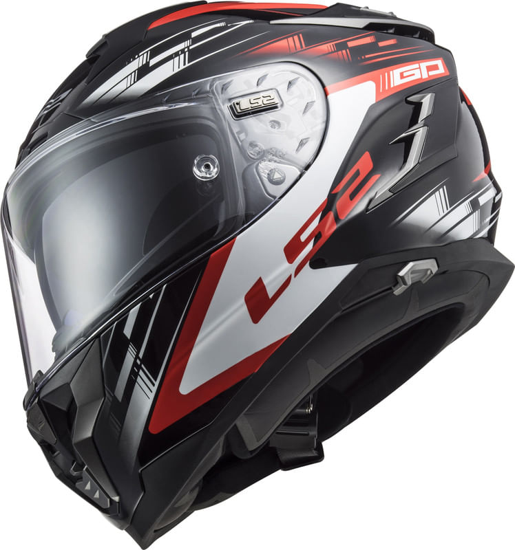Casco LS2 327 Challenger GP Negro / Rojo / Mate