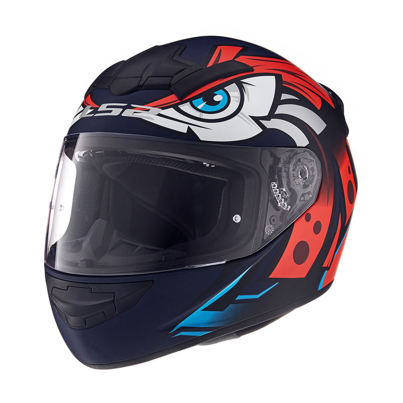 Casco LS2 352 Rookie Tribal Azul / Naranja / Mate