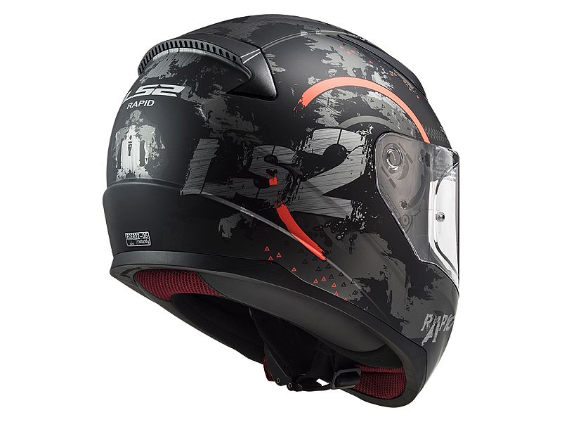 Casco LS2 353 Rapid Circle Naranja / Negro / Mate