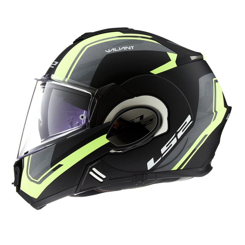 Casco LS2 399 Valiant Line Amarillo / Negro / Mate