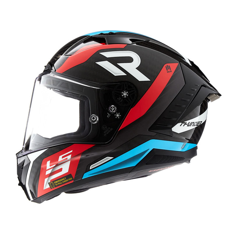 Casco LS2 805 Thunder Supra Negro / Rojo / Brillo