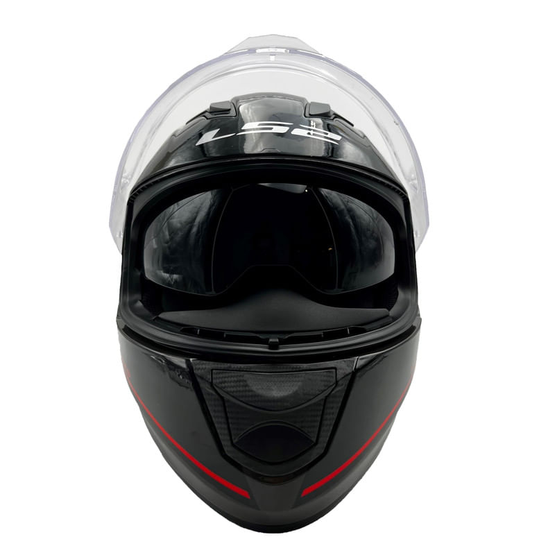 Casco LS2 320 Stream Ggio Negro / Rojo / Brillo