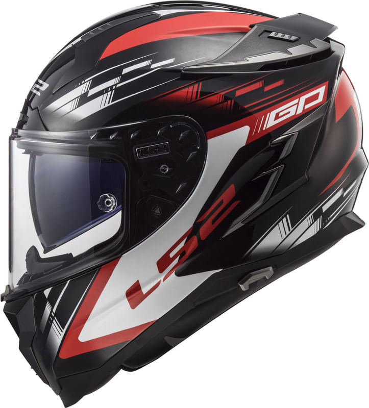 Casco LS2 327 Challenger GP Negro / Rojo / Mate