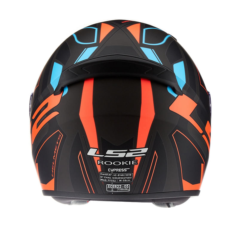 Casco LS2 352 Rookie Cypress Naranja / Negro / Mate