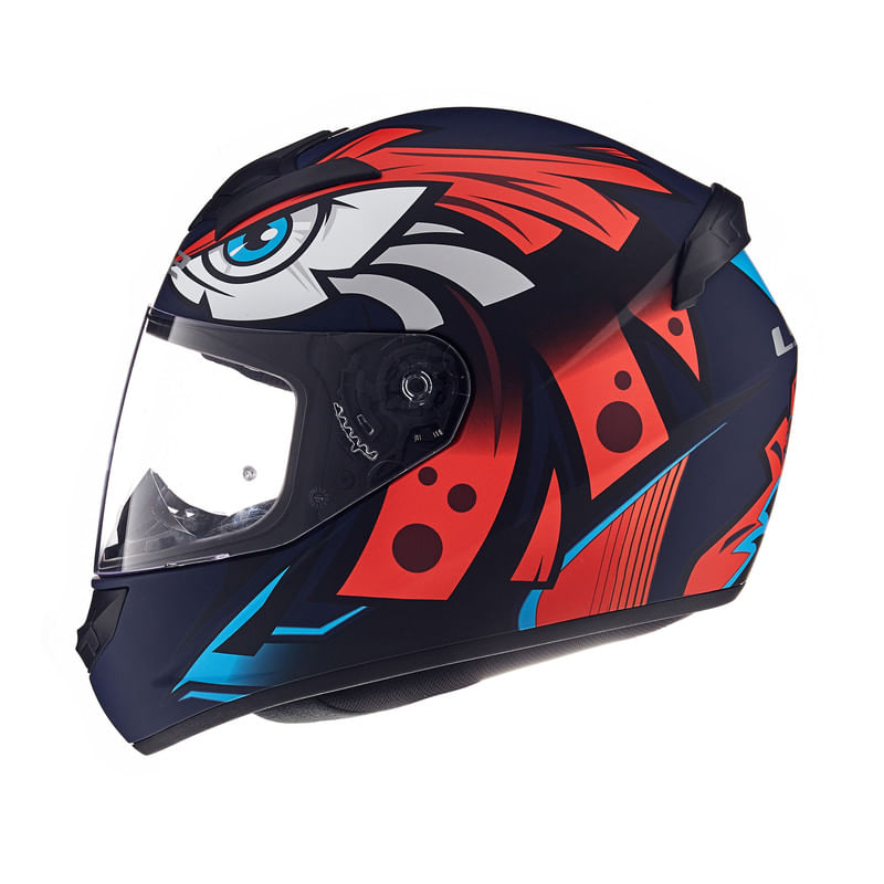 Casco LS2 352 Rookie Tribal Azul / Naranja / Mate