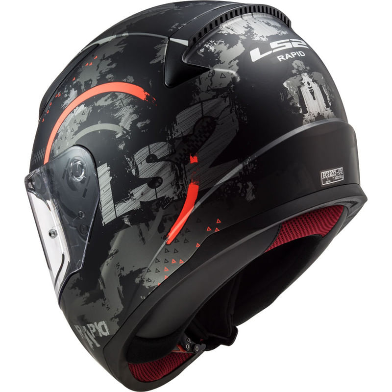 Casco LS2 353 Rapid Circle Naranja / Negro / Mate