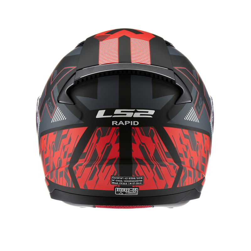 Casco LS2 353 Rapid X-Treet Negro / Rojo / Mate