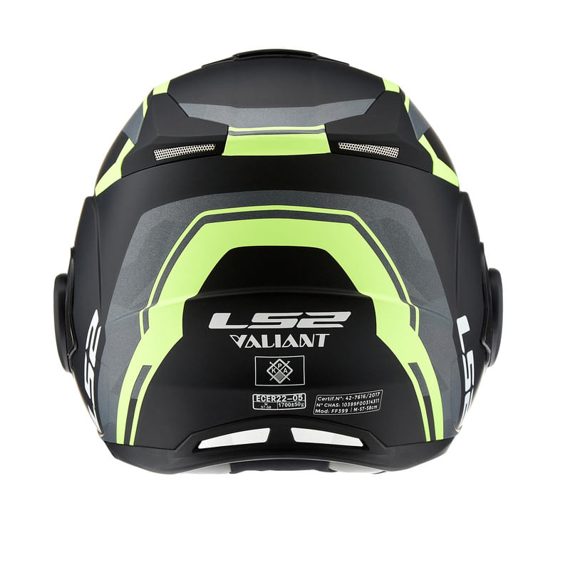 Casco LS2 399 Valiant Line Amarillo / Negro / Mate