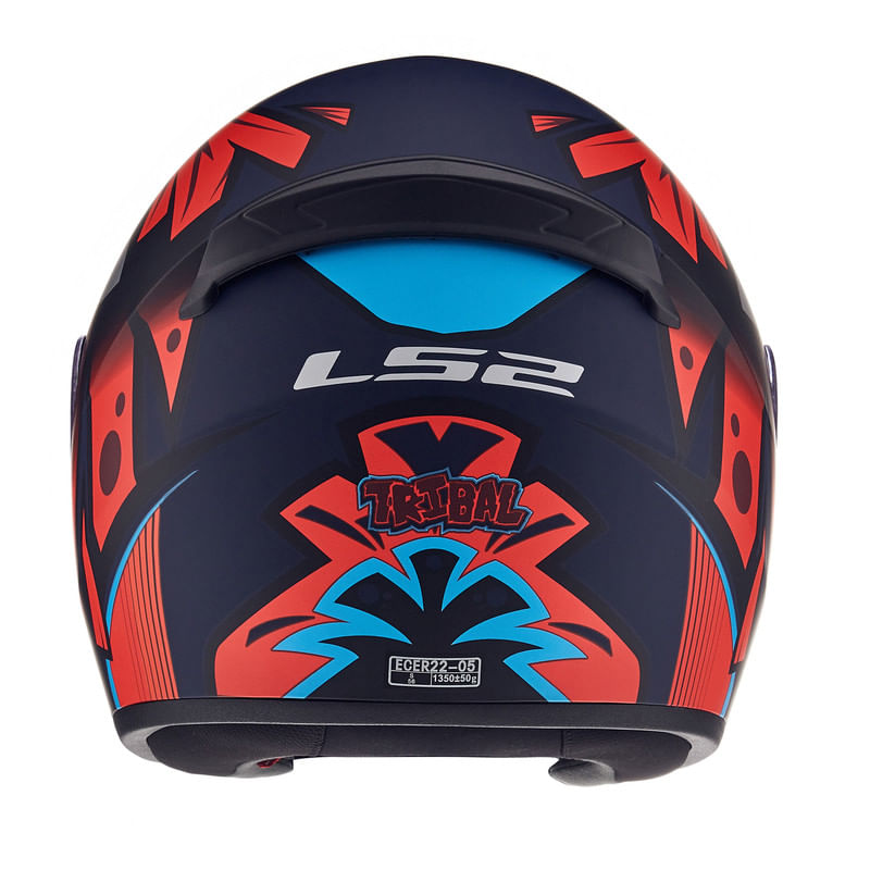 Casco LS2 352 Rookie Tribal Azul / Naranja / Mate