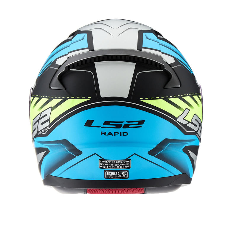 Casco LS2 353 Rapid Gale Amarillo / Azul / Mate