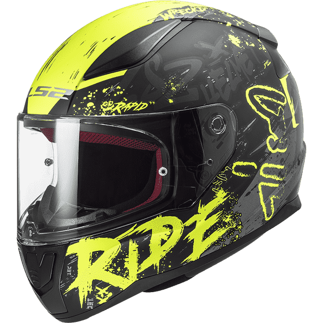 Casco LS2 353 Rapid Naughty Amarillo / Negro / Mate