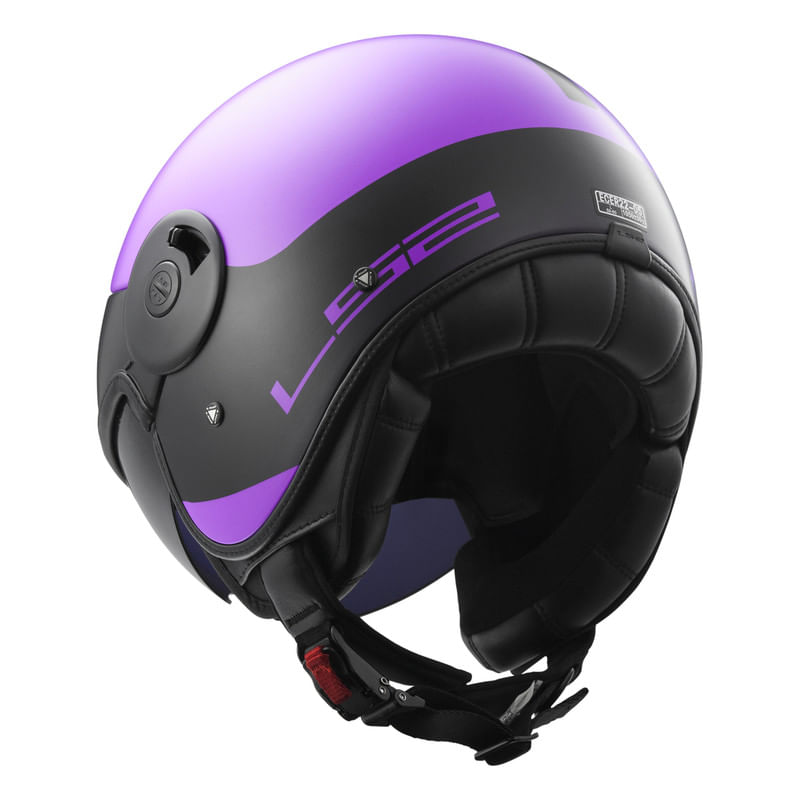 Casco LS2 597 Cabrio Via Negro / Violeta / Mate