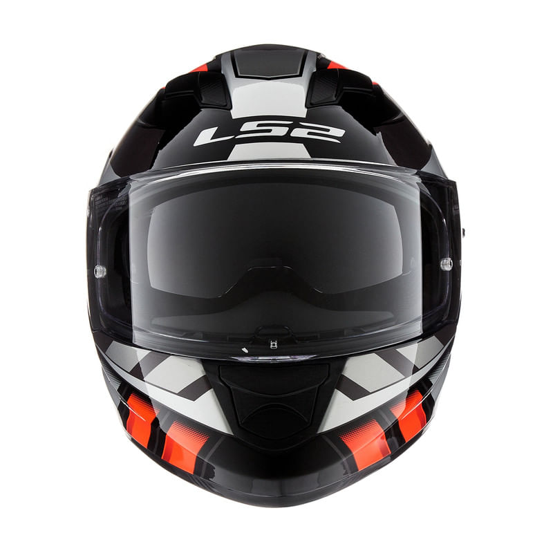 Casco LS2 320 Stream Loop Naranja / Negro / Brillo