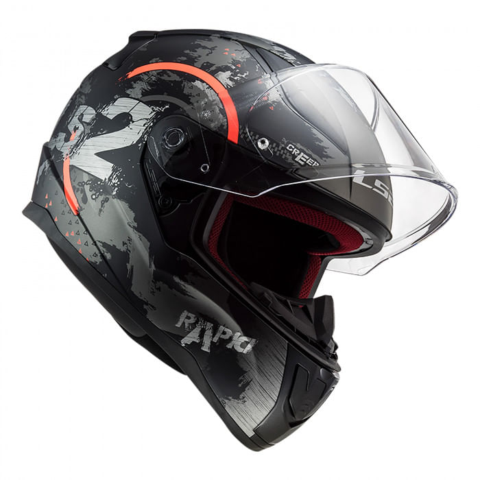Casco LS2 353 Rapid Circle Naranja / Negro / Mate