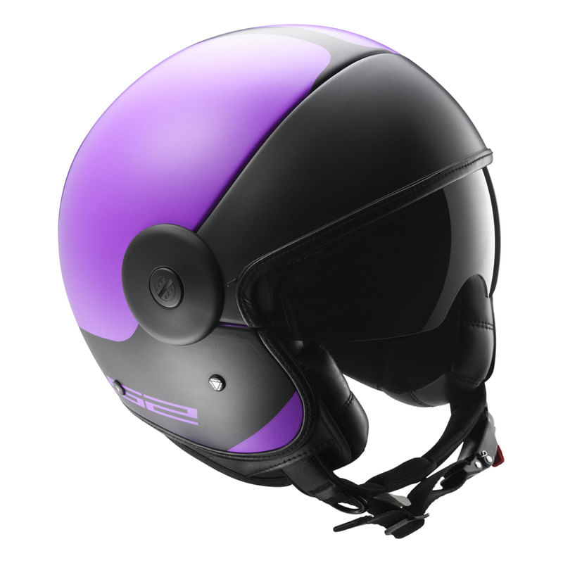 Casco LS2 597 Cabrio Via Negro / Violeta / Mate