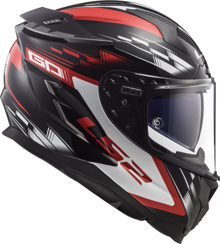 Casco LS2 327 Challenger GP Negro / Rojo / Mate