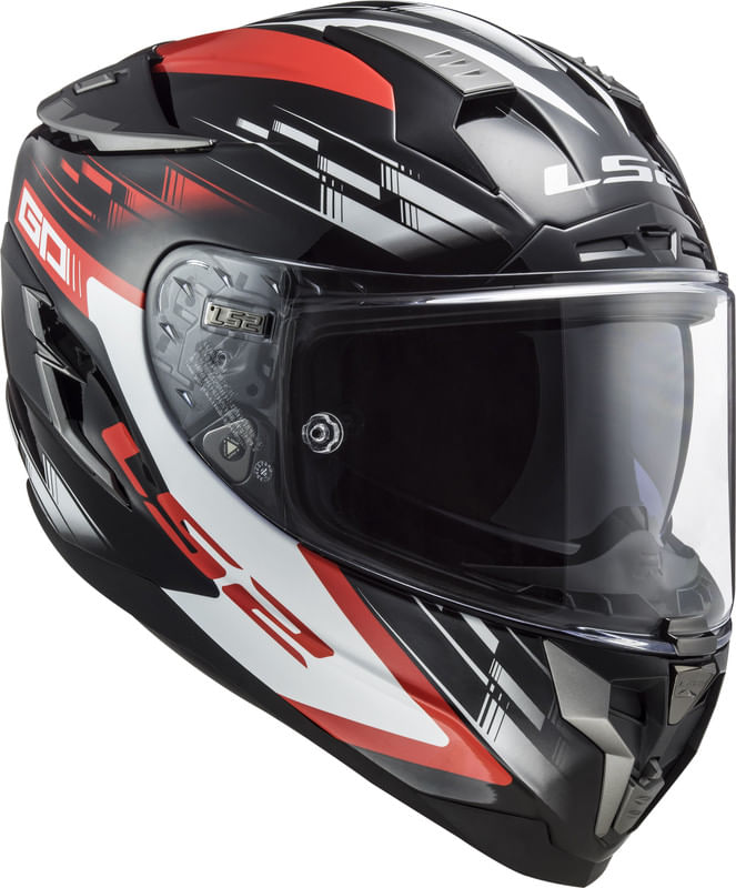 Casco LS2 327 Challenger GP Negro / Rojo / Mate