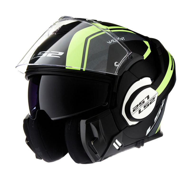 Casco LS2 399 Valiant Line Amarillo / Negro / Mate