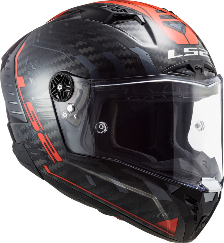 Casco LS2 805 Thunder Sputnik Negro / Rojo / Brillo
