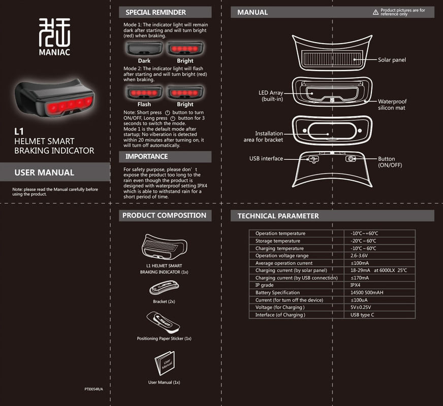 Luces de Freno LS2 Negro
