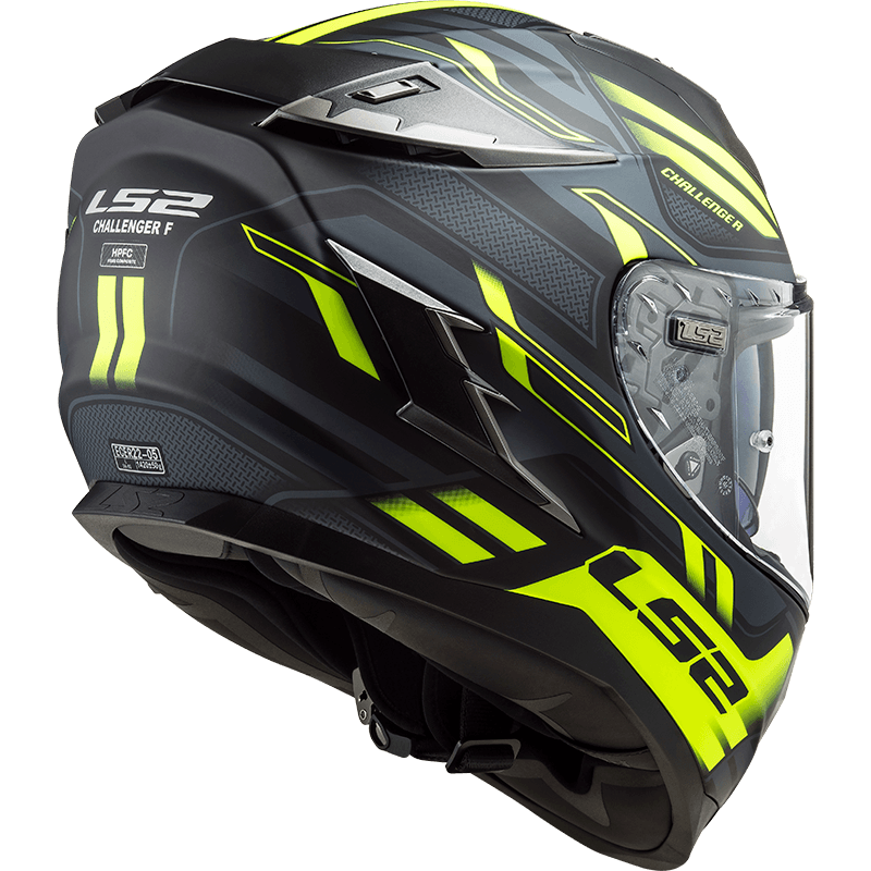 Casco LS2 327 Challenger Spin Cobalt Amarillo / Negro / Mate