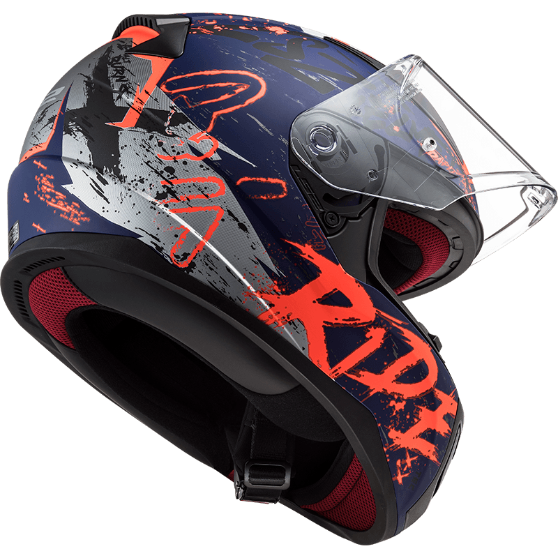 Casco LS2 353 Rapid Naughty Azul / Naranja / Mate