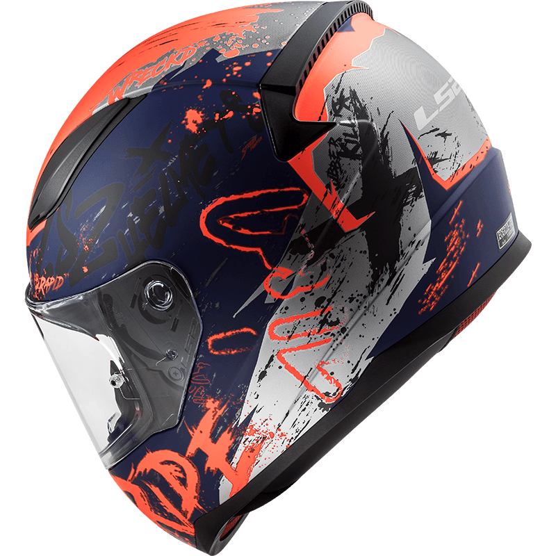 Casco LS2 353 Rapid Naughty Azul / Naranja / Mate