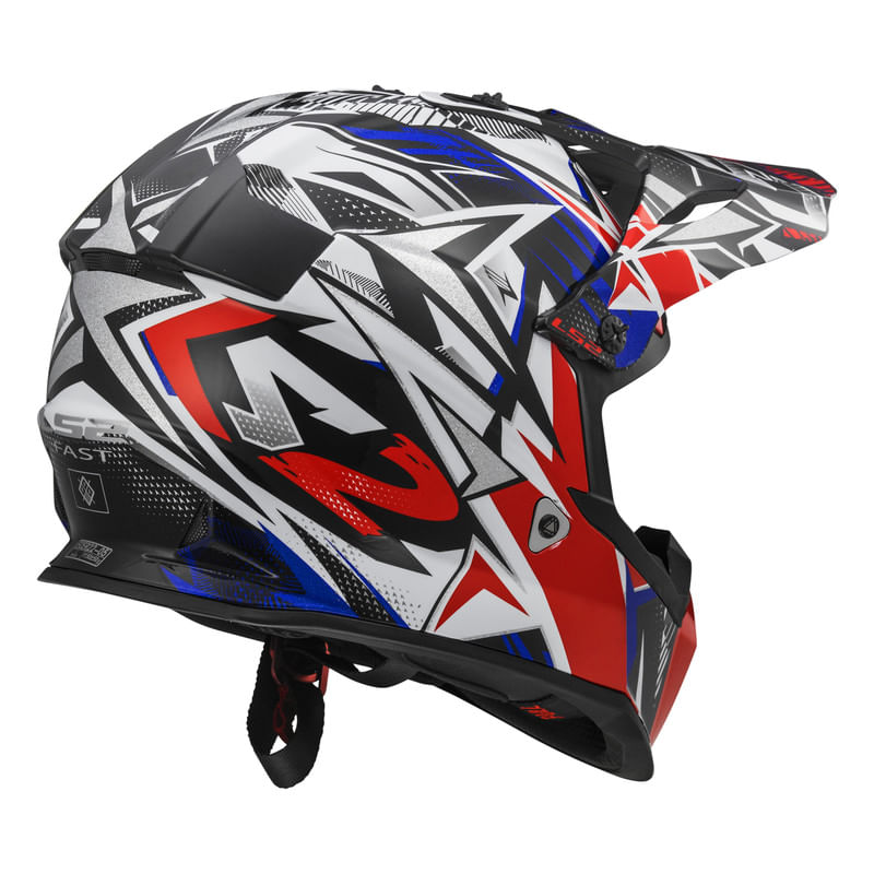 Casco LS2 437 Fast Junio Strong Azul / Blanco / Brillo