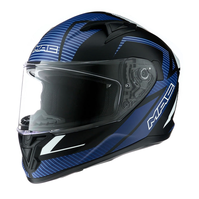 Casco MAC 825 Speed Suzuka Azul / Blanco / Mate