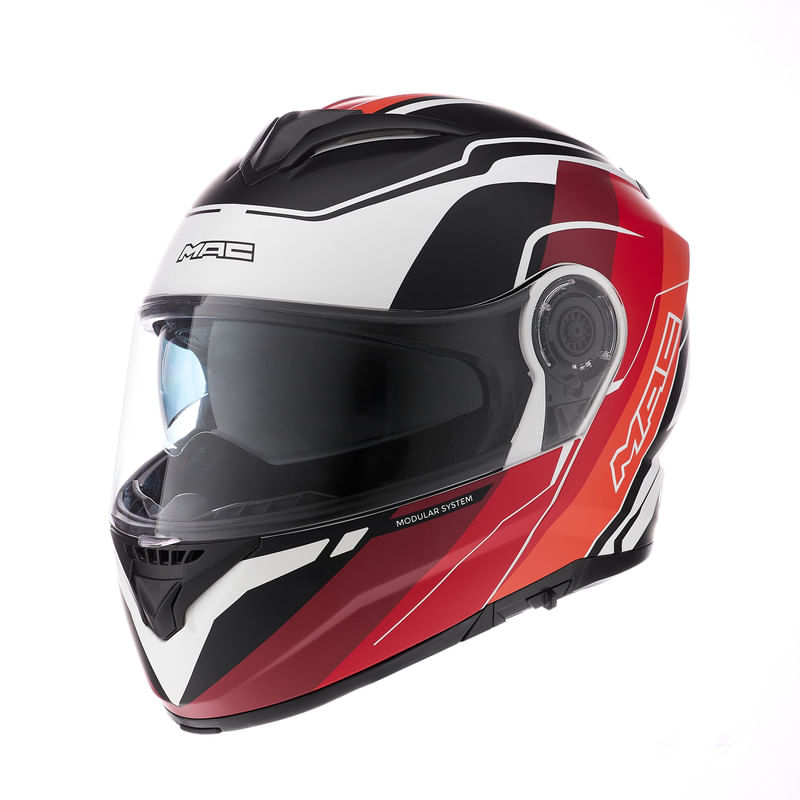 Casco MAC 908 Rock Floyd Blanco / Naranja / Mate