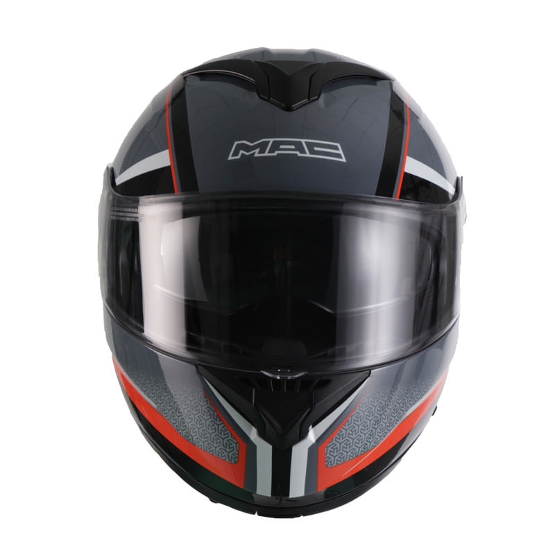 Casco MAC 908 Rock Stroke Gris / Negro / Brillo