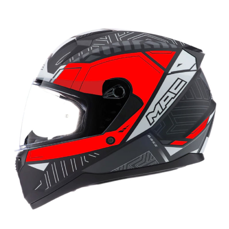 Casco MAC M67 Bass Arcade Negro / Rojo / Mate