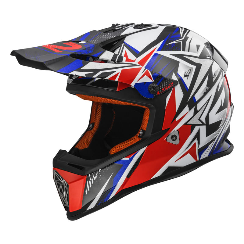 Casco LS2 437 Fast Junior Strong Azul / Blanco / Brillo