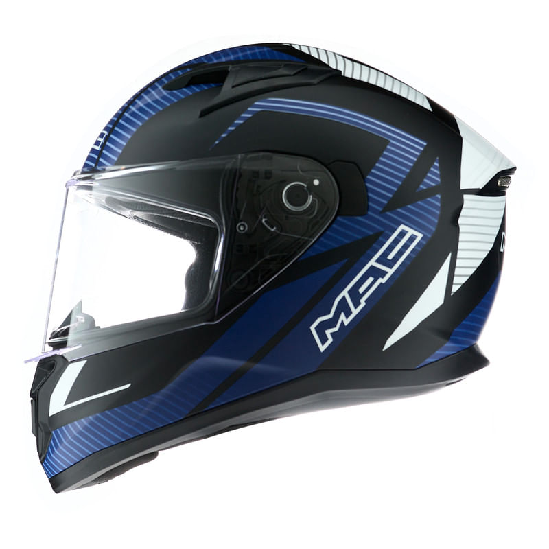 Casco MAC 825 Speed Suzuka Azul / Blanco / Mate