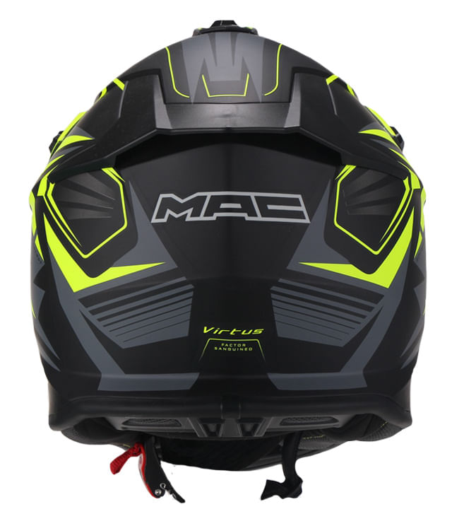 Casco MAC 609 Virtus Sharp Negro / Verde / Brillo