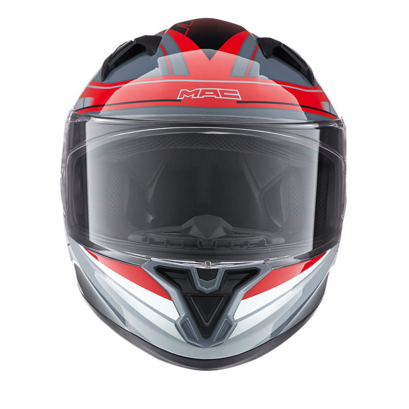 Casco MAC 825 Speed Razor Blanco / Gris / Brillo