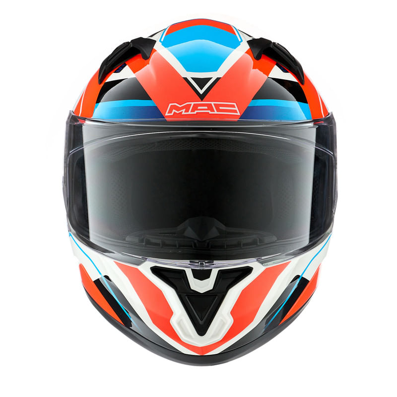 Casco MAC 825 Speed Zwitz Azul / Blanco / Brillo