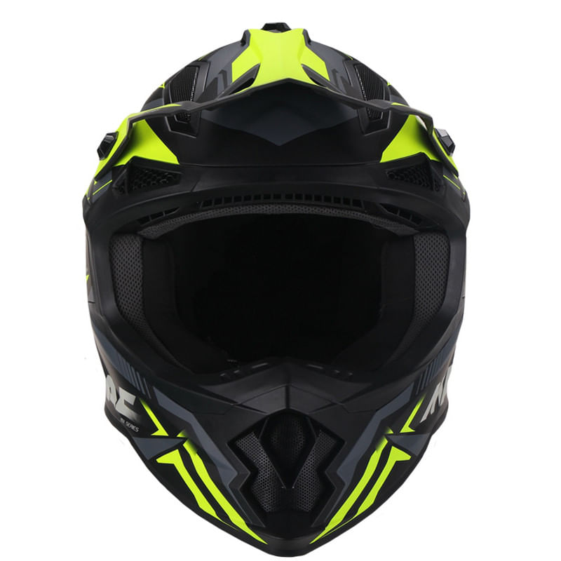 Casco MAC 609 Virtus Sharp Negro / Verde / Brillo