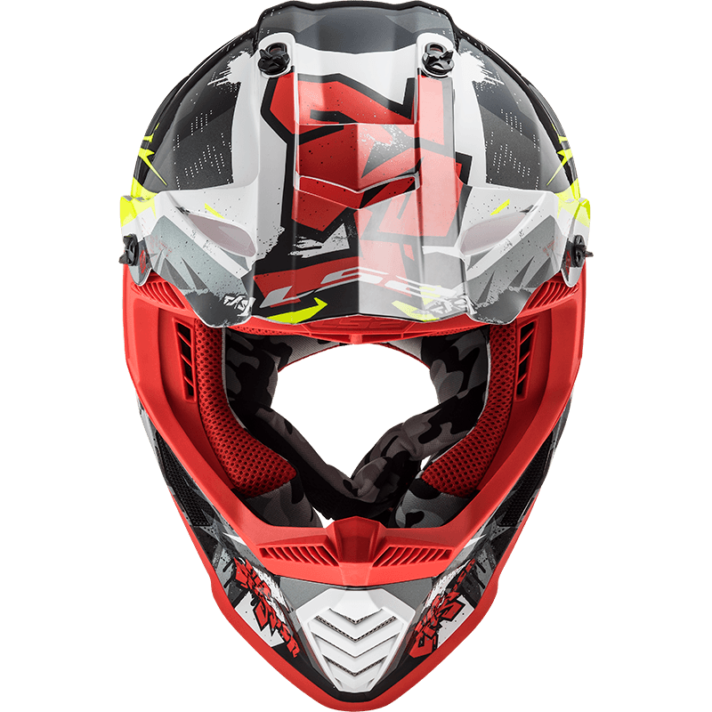 Casco LS2 437 Fast Crusher Negro / Rojo / Mate