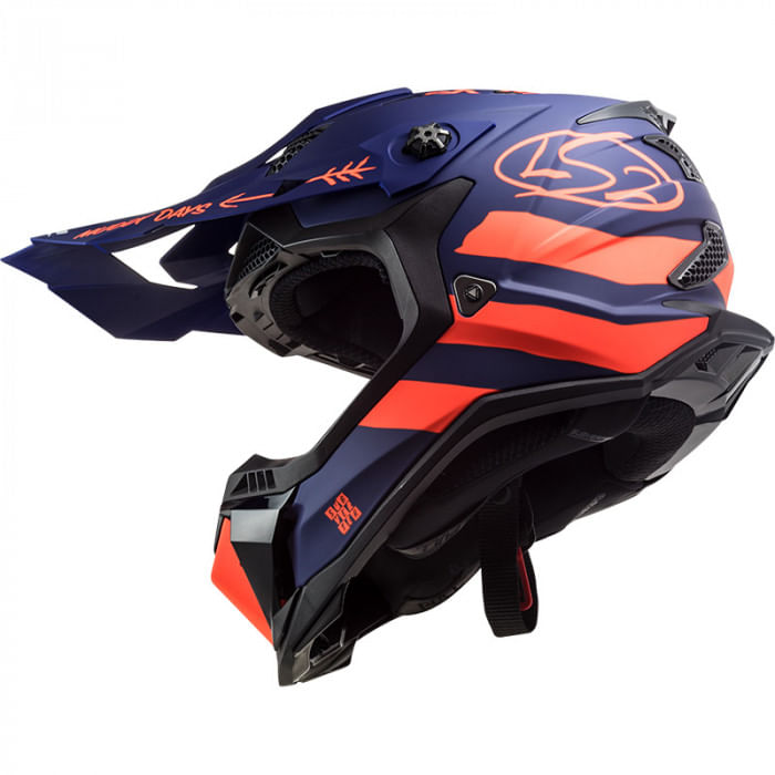 Casco LS2 700 Subverter Cargo Azul / Naranja / Mate