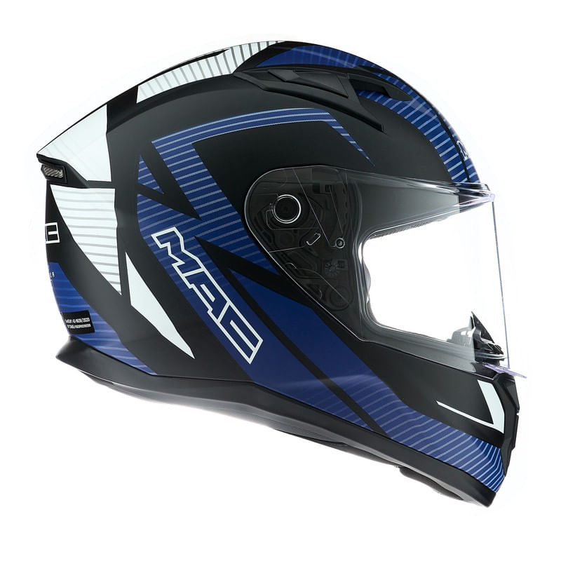 Casco MAC 825 Speed Suzuka Azul / Blanco / Mate