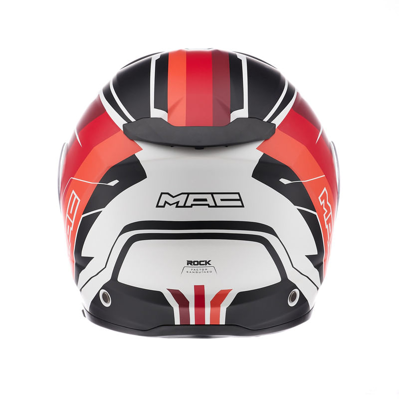 Casco MAC 908 Rock Floyd Blanco / Naranja / Mate