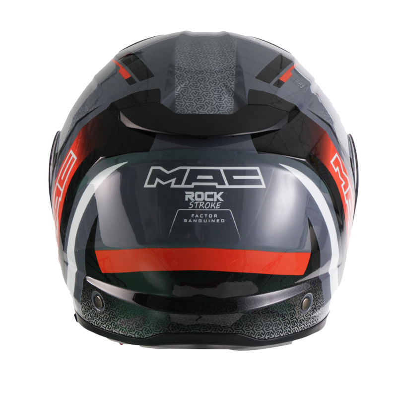 Casco MAC 908 Rock Stroke Gris / Negro / Brillo