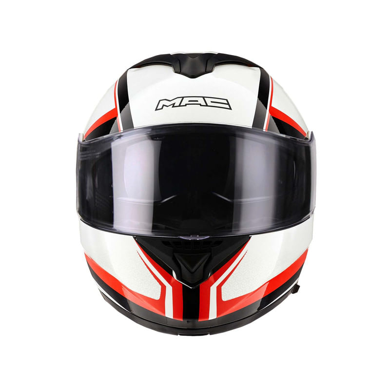 Casco MAC 908 Rock Stroke Blanco / Negro / Brillo